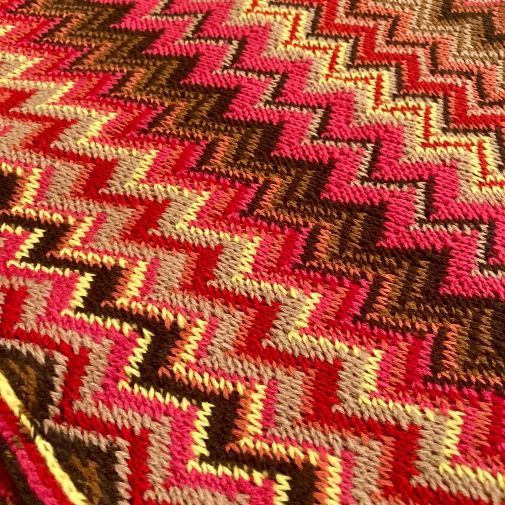 Colorful Chevron-Print Infinity Scarf - Picture 5 of 5